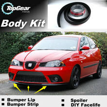 Bumper Lip Deflector Lips For SEAT Ibiza Front Spoiler Skirt For TopGear Friends to Car Tuning View / Body Kit / Strip 2024 - buy cheap