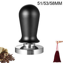 Compactador de café a presión calibrado, compactador elástico Espresso, martillo de café en polvo de acero inoxidable 304, mango de aluminio, 51/58mm 2024 - compra barato