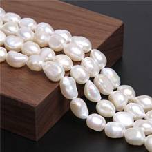 Perlas de agua dulce Natural de 14 ", perlas barrocas de alto brillo, 7-11mm, perlas blancas, cuentas sueltas para DIY, collar y pulsera para mujer 2024 - compra barato
