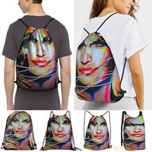 Unisex Drawstring Bags Dalida Art Painting Women Drawstring Backpacks Men Outdoor Travel Backpacks Training Fitness Bag 2024 - buy cheap