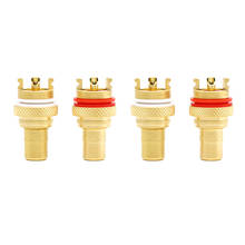8pcs Gold plated RCA Jack Panel Mount Chassis Socket for audio amp,Brass Gold RCA socket, Gold Plated Brass Female Phono Jack 2024 - buy cheap