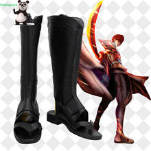 Fgo fate grande pedido alterego senji muramasa preto sapatos cosplay botas longas feito sob encomenda 2024 - compre barato