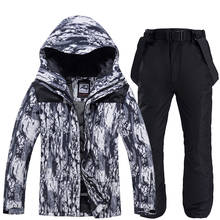 Conjunto de chaqueta y pantalón de tirantes para hombre y mujer, traje de nieve para deportes al aire libre, ropa de Snowboard, traje impermeable de invierno, ropa de esquí 2024 - compra barato