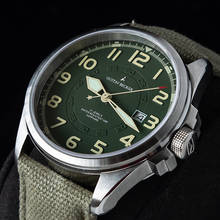Relógio mecânico masculino, relógio de pulso com cronógrafo nh35 para homens, piloto militar, super especial com calendário, novo, 1963 2024 - compre barato