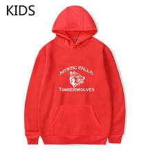 Sudadera con capucha de The Vampire Diaries para niños de 2 a 14 años, ropa informal de estilo Hip Hop con estampado de salvatt 17 Mystic falles Timberwolves 2024 - compra barato