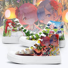 Zapatos de lona de alta ayuda para estudiantes, zapatillas de dibujos animados de Anime, informales, cómodas para mujeres, universidad, Re: La vida en un mundo diferente desde cero 2024 - compra barato