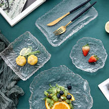 Northern europe pratos de vidro nozes lanches prato de cristal mesa de jantar salada de frutas sobremesa prato transparente restaurante bandeja de servir 2024 - compre barato