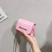 Bolso de mano pequeño con cadena para mujer, bandolera pequeña con solapa, color rosa, con Pintalabios 2024 - compra barato