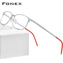 FONEX puro titânio óculos de olho quadros para homens quadrados prescrição óculos 2020 novo vintage óptico coreano eyewear feminino 8551 2024 - compre barato