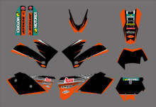 TEAM GRAPHICS & BACKGROUNDS DECALS STICKERS FOR KTM 125 200 250 300 350 400 450 525 540 SX SXF XC XCW MXC EXC MXC 2005-2007 2024 - buy cheap