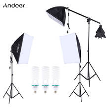 Professional Photography Photo Lighting Kit Set with 5500K Daylight Studio Bulb Light Stand Square Cube Softbox Cantilever Bag 2024 - buy cheap
