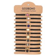 Go2Boho Friendship Braclet Natural Stone Bracelet For Women Braided Red Thread Knot Rope Black Bracelets Woven Men Lucky Jewelry 2024 - buy cheap