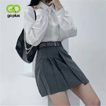 Goplus saia curta sexy 2021, saia de verão da moda coreana, plissada, preta, femme falda tableada rock ferramenta c11144 2024 - compre barato