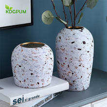 Modern Handmade Ceramic Vase Terrazzo Pattern Flower Pot Nordic Dried Flower Flower Arrangement Home Decoration Ornaments 2024 - buy cheap
