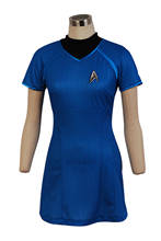 Disfraz de Star Trek to Dark para mujer y niña, traje de uniforme azul, para Halloween y Carnaval, entrega rápida 2024 - compra barato