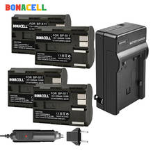 BONACELL 3.6V 2200mah BP-511A BP-511 BP 511 511A BP511 BP511A Battery + Charger for Canon EOS 40D 300D 5D 20D 30D 50D camera T30 2024 - buy cheap