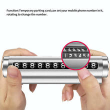 Tarjeta de estacionamiento temporal universal para coche, placa giratoria de número de teléfono, pegatinas de aluminio, accesorios para automóviles 2024 - compra barato