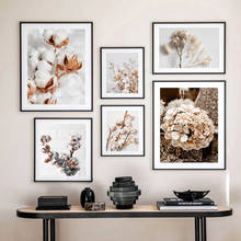 Pintura em tela de algodão para parede, pôsteres e impressões nórdicas para outono, plantas, flores, arte de parede para sala de estar, quarto, decoração de casa 2024 - compre barato