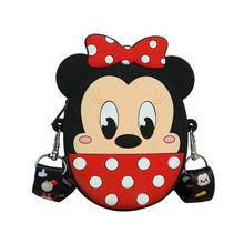 Disney-bandolera de silicona con dibujos animados de Minnie y Mickey para mujer, a la moda bolso de hombro para teléfono móvil, monedero, mini BOLSA PARA niño y niña 2024 - compra barato