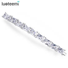 LUOTEEMI Shiny Hair Pins for Women Bridal Wedding with Quality Cubic Zircon Hair Accessories Hairpins Fashion Jewelry Bijoux 2024 - buy cheap