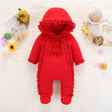 New Born Baby Girl Clothes 0-3 Months Cotton Newborn Baby Girl Clothes 2019 Winter Hooded Baby Romper Warm Thick Outfit Jumpsuit 2024 - buy cheap