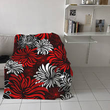 Manta con textura de flor roja para cama, colcha de franela de microfibra, suave, portátil, de viaje, para Picnic 2024 - compra barato