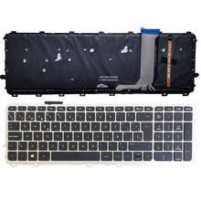 Испанские клавиатуры для ноутбука HP envy 15-J 15T-J 15Z-J 15-J000 15t-j000 15z-j000 15-j151sr SP с рамкой с подсветкой клавиатуры 2024 - купить недорого