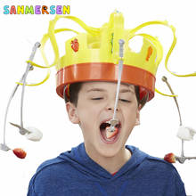 Family Party Game Crown Food Hat Trick Toy Chow Crown Funny Tidy Eat The Food With Revolving Party for Kids Christmas Games 2024 - buy cheap