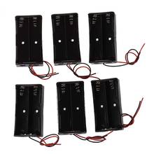 6 Pcs Black Plastic 2 x3.7V 18650 Type Battery Holder Box Case 2024 - buy cheap