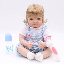 22 Inch handmade Silicone Reborn baby Dolls l.o.l Bebe boneca reborn toddler Girls Toys real Newborn babies XMAS Gifts NPK 2024 - buy cheap