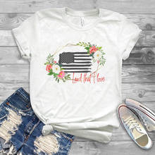 100% Cotton Fourth of July America Shirt Land That I Love America Womens Shirt 2024 - buy cheap