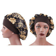 56-58cm Satin Bonnet Hair Styling Caps For Sleeping Shower Cap Satin Wide-brimmed Headband With Night Cap Hair Styling Tool 2024 - buy cheap
