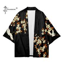 Kimono Yukata Coat Samurai Men Women Harajuku Shirt Haori Cardigan Asian Anime Costumes Tops Print Japan Adult Three Quarter 2024 - buy cheap