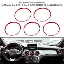 5Pcs/set Air Vent Outlet Ring Cover Trim Red For Mercedes Benz CLA C117 CLA180 CLA200 CLA250 X156 GLA GLA200 2024 - buy cheap