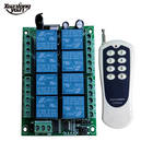 Controle remoto universal sem fio, receptor e controle remoto para relé rf sem fio e transmissor inteligente 315/433 mhz dc 12v 24v 8ch - foto 2026