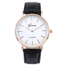 Ultrathin 2Pin Geneva Watches Women Dress Fashion Leather Wristwatches Men Casual Quartz Watch Girls Clock Relogio Female 2024 - купить недорого