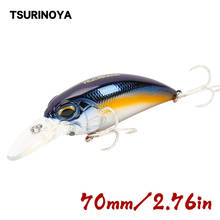 TSURINOYA Fishing Lure DW30 CRANK 70mm 15g Diving Depth 2.0m-2.5m 6 Colors Floating Lure Bignouth Bass Pike Wobblers Crankbait 2024 - buy cheap