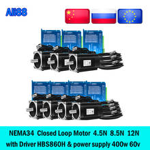 Nema34 Closed Loop servo Motor Kit： 86 Dc closed loop system Motor4.5N 8.5N 12N Two-Phase Motor + HBS860H Driver +encoder cable 2024 - buy cheap