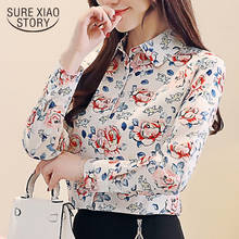 Fashion Spring Long Sleeve Print Korean Print Plus Size Women Tops and Blouses Blusas Mujer De Moda 2021 Ladies Shirts 8339 50 2024 - buy cheap