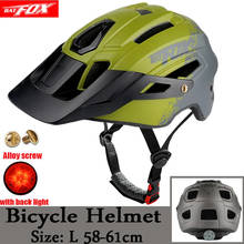 Batfox corrida capacete de bicicleta com luz in-mold mtb estrada ciclismo capacete para homens feminino segurança esportes ao ar livre safty capacete 2024 - compre barato