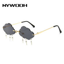 NYWOOH Rimless Sunglasses Women Fashion Cloud Shape Sun Glasses Men Funny Lightning Pendant Party Sunglass Beach UV400 2024 - buy cheap