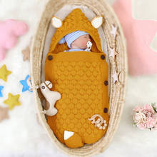 Fox Knitted Newborn Baby Blanket Baby Sleeping Bags Stroller Bedding Winter Warm Swaddle Wrap Autumn Envelopes For Discharge 2024 - buy cheap