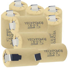 akkumulator SC batteries 2200mAh NICD flat top sub C  battery soldering tape 1.2V akkus welding tabs for cordless drills for B&D 2024 - buy cheap