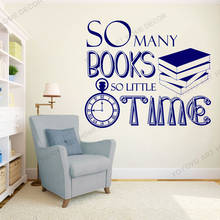 Pegatinas de pared autoadhesivas para decoración de tienda de libros, calcomanías artísticas para biblioteca escolar, póster rb678 2024 - compra barato