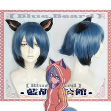 Peluca de Anime BNA Kagemori Michiru, Cosplay de marca, Azul, Negro, pelo corto BOBO, peluca sintética + gorro de peluca gratis + orejas 2024 - compra barato