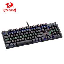 Redragon K565 Rainbow USB Mechanical Gaming Keyboard Aluminum Blue Switch Ergonomic Led Backlit 104 Keys Wired Computer Game 2024 - buy cheap
