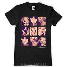 Camiseta exclusiva y única para hombre, diseño de Glamour de Marilyn Monroe (SB084), camisetas de manga corta con cuello redondo, camisetas de moda para hombre 2024 - compra barato