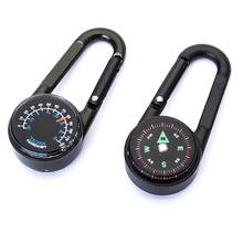 Camping Climbing Hiking 3-in-1 Compass Carabiner Thermometer Snap Hook Keychain N58B 2024 - buy cheap