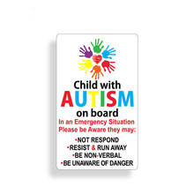 Autistic Sticker Child on Board Autism Awareness Window Bumper Trunk Car Safety Rescue Graphics 2024 - buy cheap