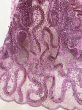 Красивая 3D вышивка с блестками французская сетчатая кружевная ткань/Африканское кружево с блестками для шитья вечернего платья/свадебного платья 2024 - купить недорого